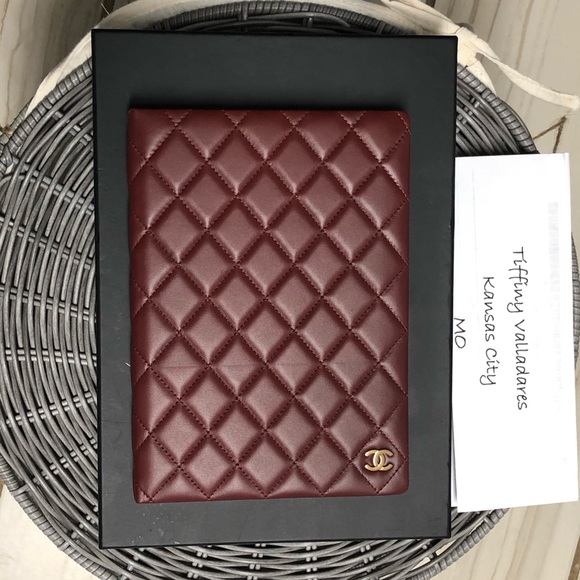 SOLD Chanel Lamb Skin Quilted Notebook - Picture 11 of 15